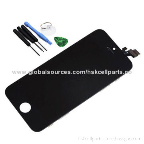 LCD display screen glass assembly for iPhone 5, white and black color